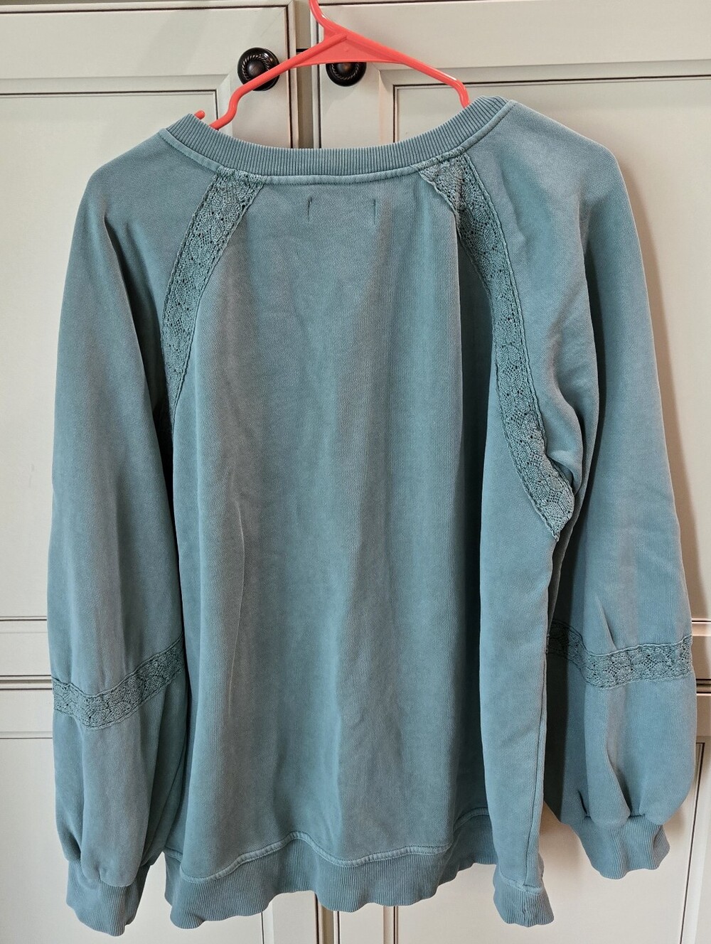 EUC Filly Flair Sweatshirt Size L Dusty Turquoise - Picture 4 of 7